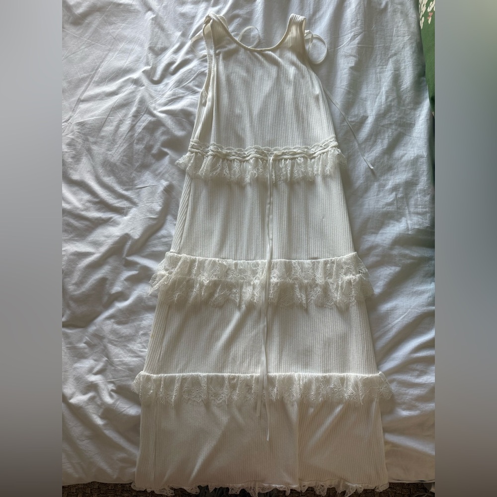 For Love & Lemons Cream Midi Dress